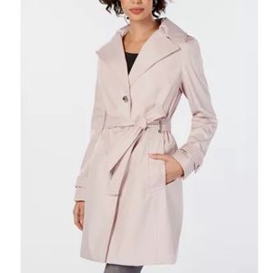 Calvin Klein Belted Hooded Trench Coat
